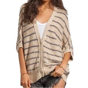 Free People Rabbit In the Moon Oversized Button Up Cardigan Size Small